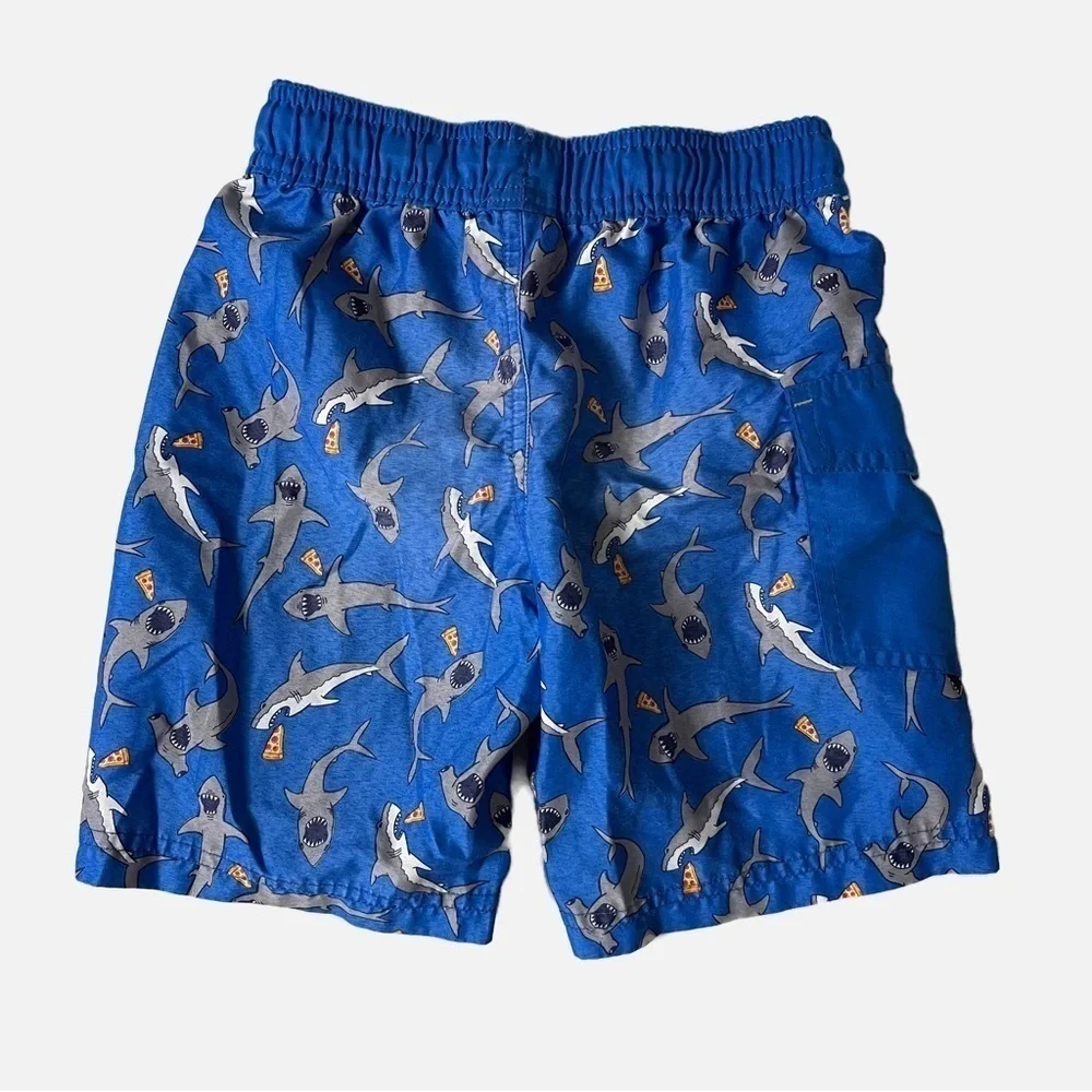 CAT & JACK Boys' Shark Print Swim Trunks - Size XS (4/5)